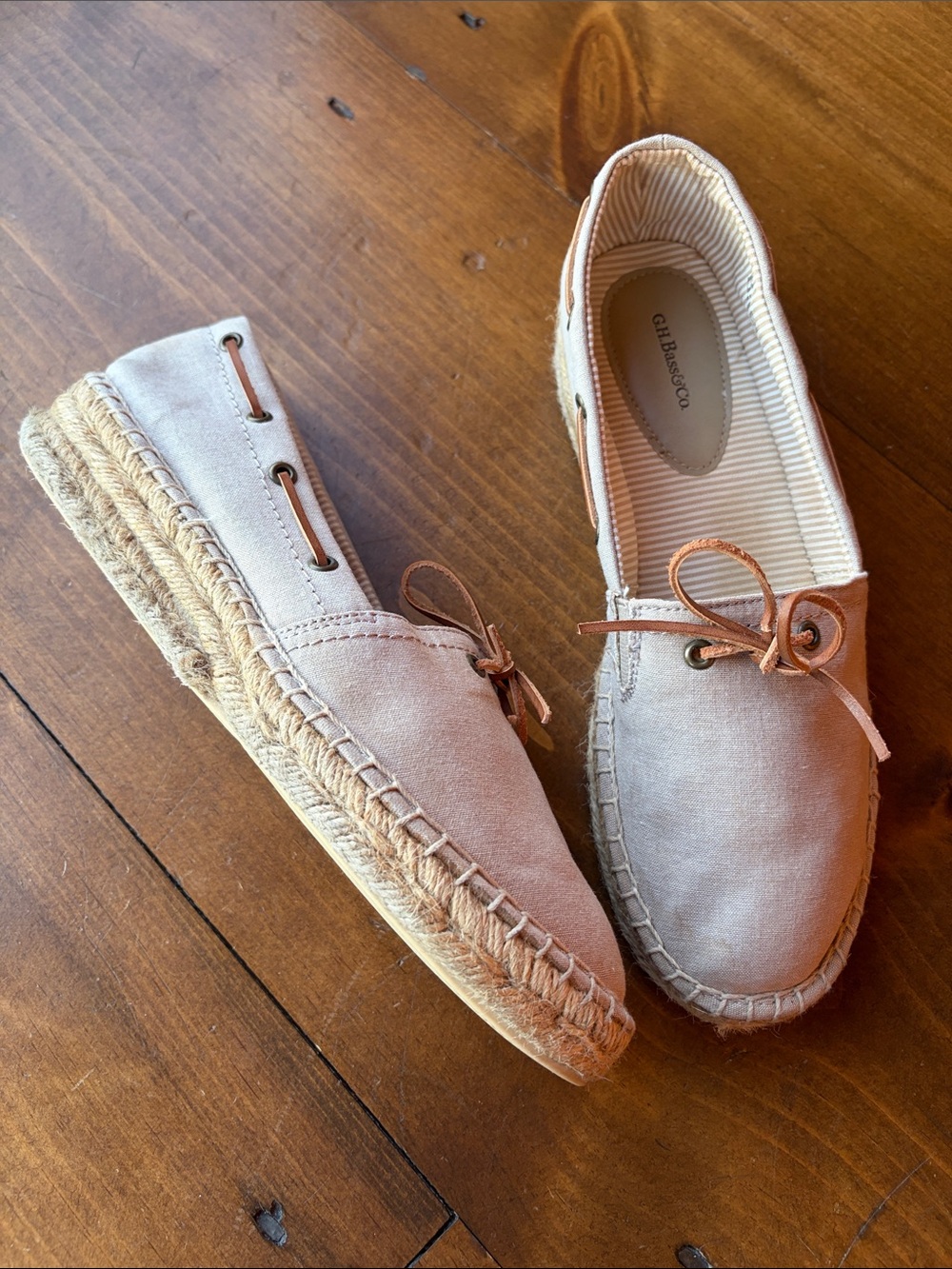 GH Bass Siena Tan Slip On Espradille Style Sz 11